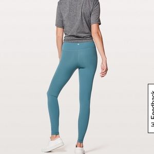Lululemon Athletica Wunder Under Hi-Rise Leggings - Blue/Green - Size 6
